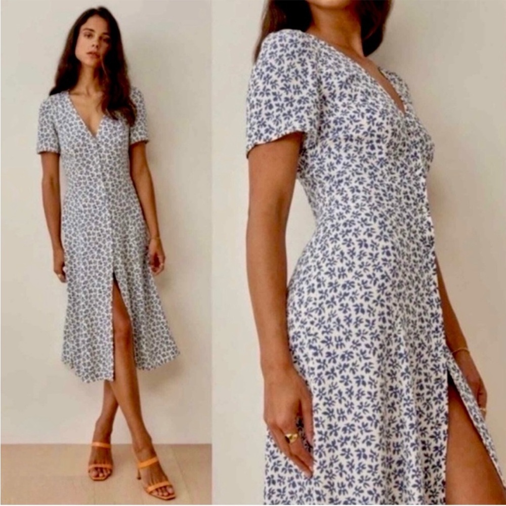 Reformation Locklin Dress Bombay - Size 0